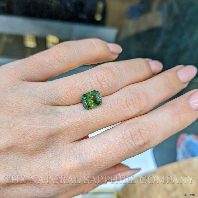 3.69 Ct. Green Sapphire from Montana