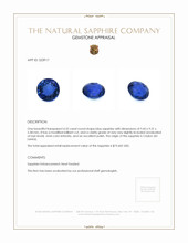4.32 Ct. Blue Sapphire from Ceylon (Sri Lanka) Appraisal