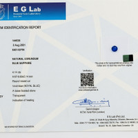 4.14 Ct. Blue Sapphire from Ceylon (Sri Lanka) Scan Report