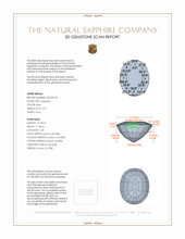 9.07 Ct. Blue Sapphire from Thailand 3 D Scan Report