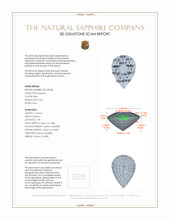 3.04 Ct. Blue Sapphire from Ceylon (Sri Lanka) 3 D Scan Report