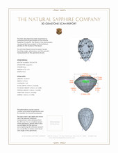 2.92 Ct. Blue Sapphire from Ceylon (Sri Lanka) 3 D Scan Report