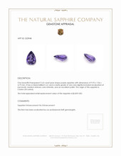2.63 Ct. Purple Sapphire from Ceylon (Sri Lanka) Appraisal