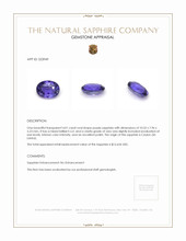 4.01 Ct. Purple Sapphire from Ceylon (Sri Lanka) Appraisal