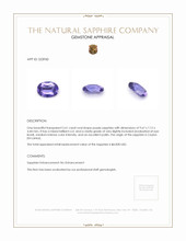 2.61 Ct. Purple Sapphire from Ceylon (Sri Lanka) Appraisal