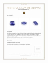 2.39 Ct. Purplish Blue Sapphire from Ceylon (Sri Lanka) Appraisal