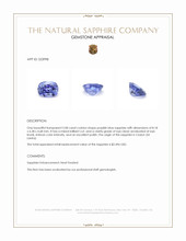 2.08 Ct. Purplish Blue Sapphire from Ceylon (Sri Lanka) Appraisal