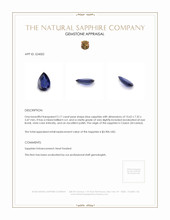 2.17 Ct. Blue Sapphire from Ceylon (Sri Lanka) Appraisal