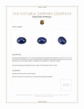 3.19 Ct. Blue Cabochon Sapphire from Ceylon (Sri Lanka) Appraisal