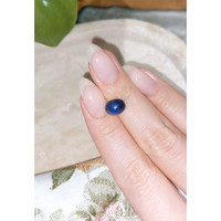 3.19 Ct. Blue Cabochon Sapphire from Ceylon (Sri Lanka) Life Style