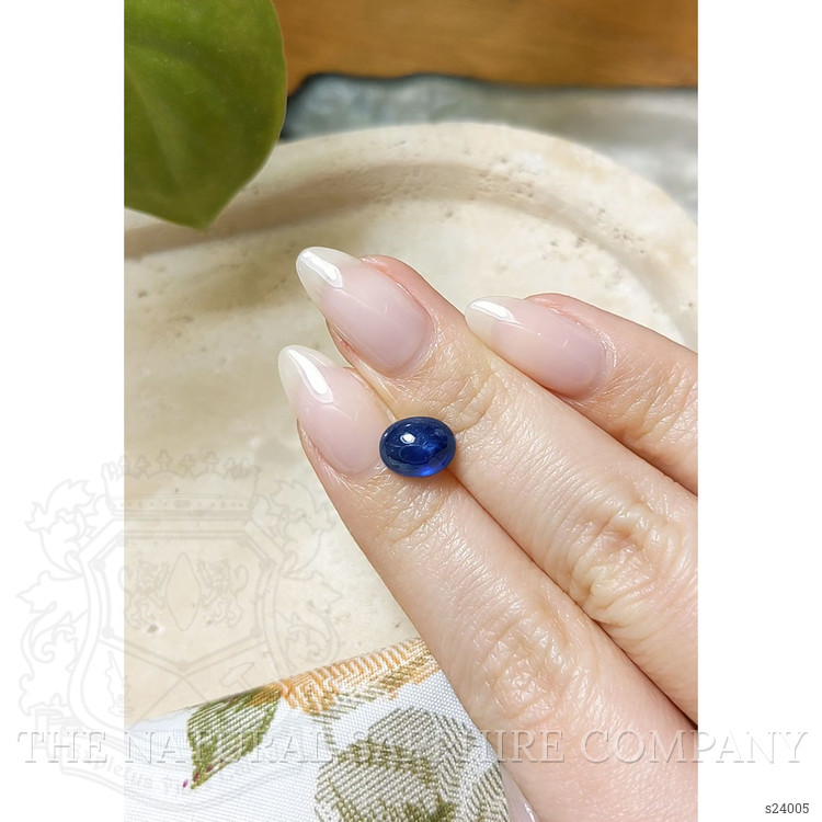 3.19 Ct. Blue Cabochon Sapphire from Ceylon (Sri Lanka)