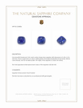 2.06 Ct. Blue Cabochon Sapphire from Ceylon (Sri Lanka) Appraisal
