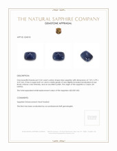 2.02 Ct. Blue Cabochon Sapphire from Ceylon (Sri Lanka) Appraisal