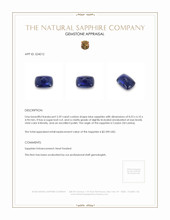 2.59 Ct. Blue Cabochon Sapphire from Ceylon (Sri Lanka) Appraisal
