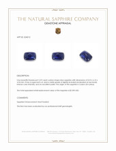 2.59 Ct. Blue Cabochon Sapphire from Ceylon (Sri Lanka) Appraisal