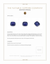 2.55 Ct. Blue Cabochon Sapphire from Ceylon (Sri Lanka) Appraisal