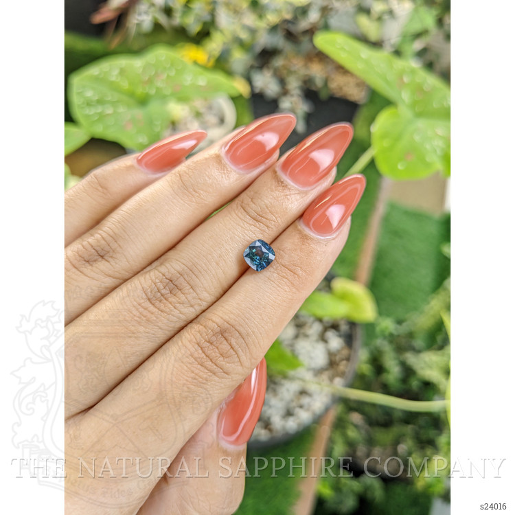 1.58 Ct. Greenish Blue Sapphire from Ceylon (Sri Lanka)
