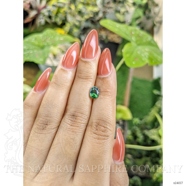 1.23 Ct. Green Sapphire from Ceylon (Sri Lanka)