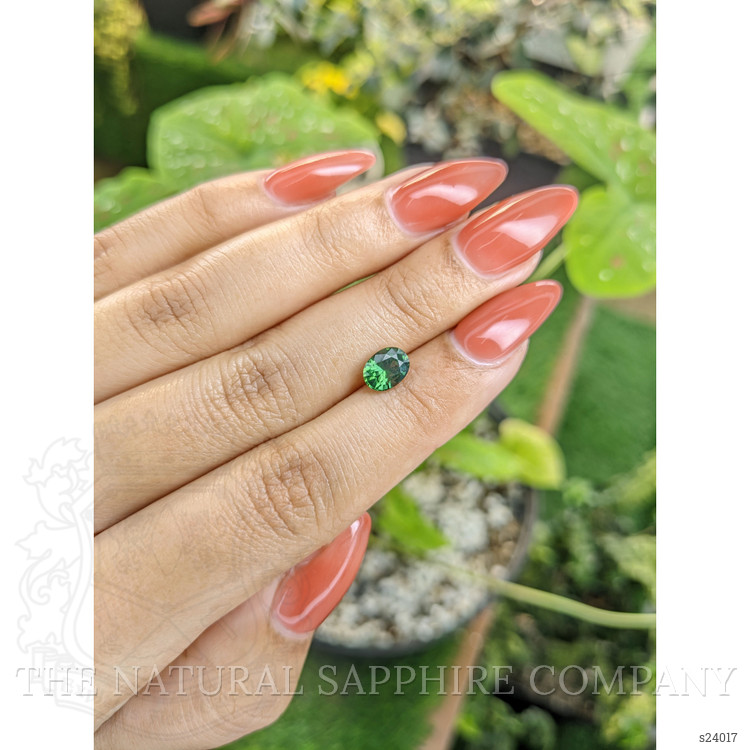 1.23 Ct. Green Sapphire from Ceylon (Sri Lanka)