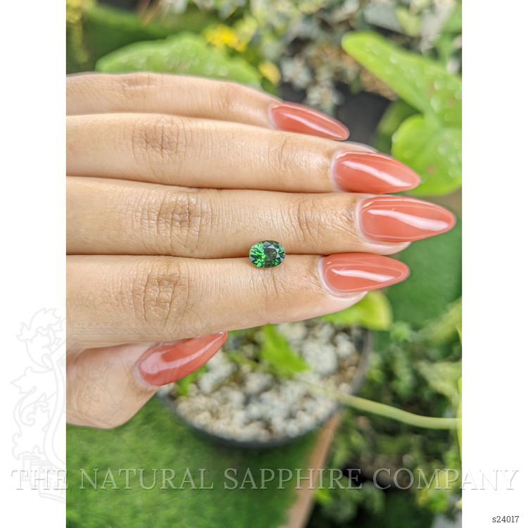 1.23 Ct. Green Sapphire from Ceylon (Sri Lanka)