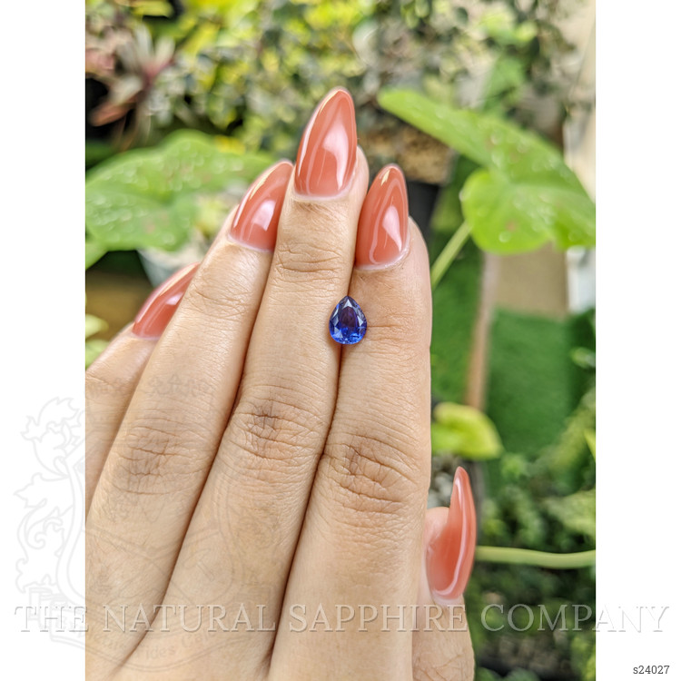1.29 Ct. Blue Sapphire from Ceylon (Sri Lanka)