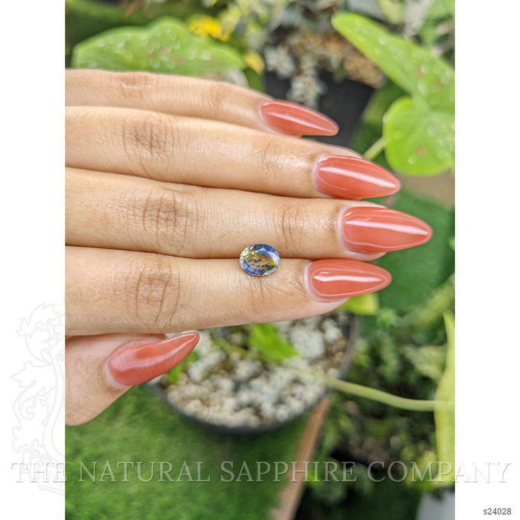 1.84 Ct. Bi Color Sapphire from Ceylon (Sri Lanka)