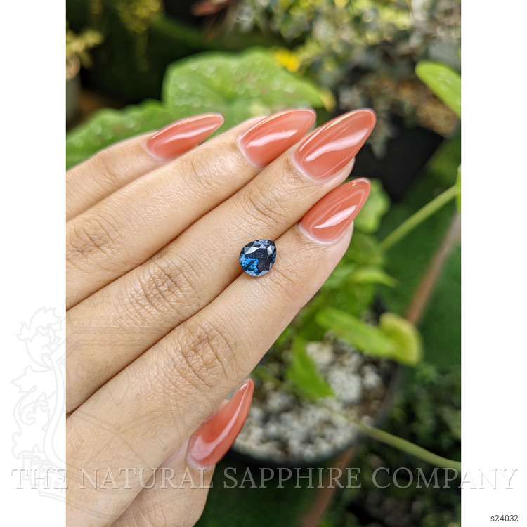 2.11 Ct. Greenish Blue Sapphire from Ceylon (Sri Lanka)