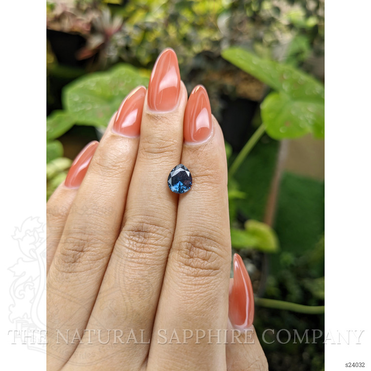 2.11 Ct. Greenish Blue Sapphire from Ceylon (Sri Lanka)