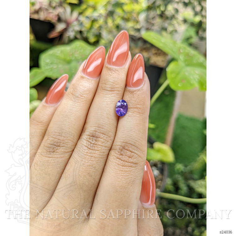 1.59 Ct. Bluish Purple Sapphire from Ceylon (Sri Lanka)