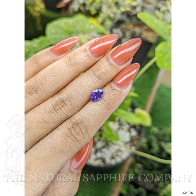 1.59 Ct. Bluish Purple Sapphire from Ceylon (Sri Lanka)