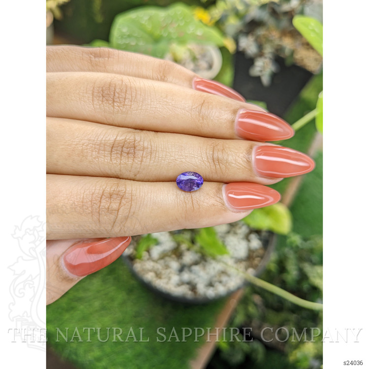 1.59 Ct. Bluish Purple Sapphire from Ceylon (Sri Lanka)