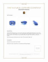 1.61 Ct. Blue Sapphire from Ceylon (Sri Lanka) Appraisal