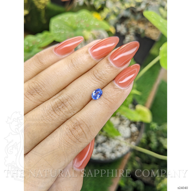 0.91 Ct. Blue Sapphire from Ceylon (Sri Lanka)