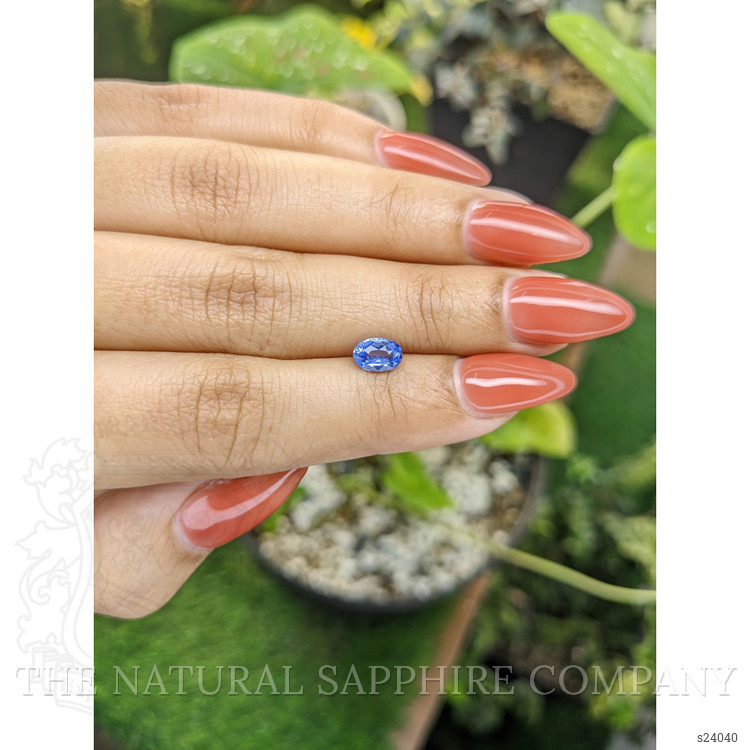 0.91 Ct. Blue Sapphire from Ceylon (Sri Lanka)