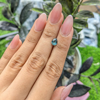1.06 Ct. Bluish Green Sapphire from Africa Life Style
