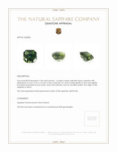1.08 Ct. Yellowish Green Sapphire from Africa Appraisal