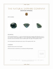 1.17 Ct. Bluish Green Sapphire from Africa Appraisal