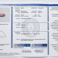 40.00 Ct. Padparadscha Cabochon Sapphire from Ceylon (Sri Lanka) Scan Report