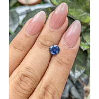 1.82 Ct. Greenish Blue Sapphire from Madagascar Life Style