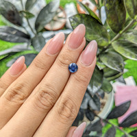 1.82 Ct. Greenish Blue Sapphire from Madagascar Life Style