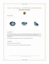 1.32 Ct. Greenish Blue Sapphire from Madagascar Appraisal