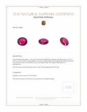 1.58 Ct. Reddish Pink Sapphire from Madagascar Appraisal