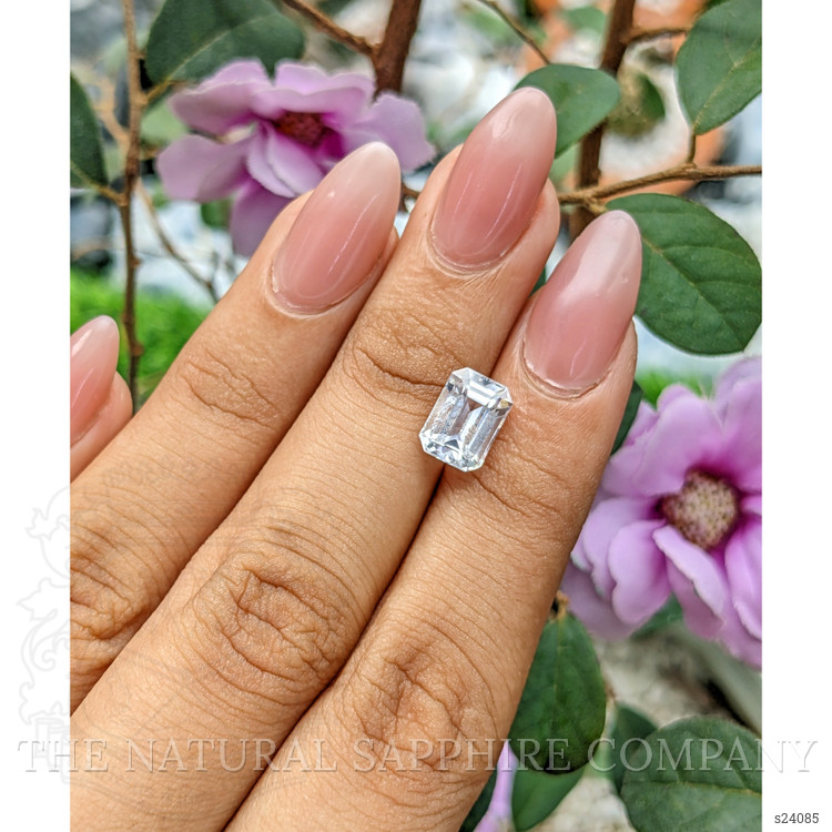 3.35 Ct. White Sapphire from Ceylon (Sri Lanka)