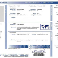 17.68 Ct. Blue Sapphire from Burma (Myanmar) Scan Report