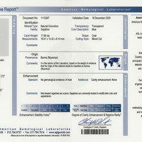 17.68 Ct. Blue Sapphire from Burma (Myanmar) Scan Report