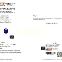 17.68 Ct. Sapphire from Burma (Myanmar) Scan Report