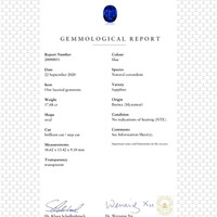17.68 Ct. Sapphire from Burma (Myanmar) Scan Report