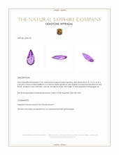 2.02 Ct. Purple Sapphire from Madagascar Appraisal