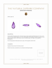 2.02 Ct. Purple Sapphire from Madagascar Appraisal
