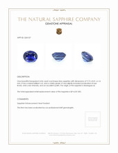 4.06 Ct. Blue Sapphire from Madagascar Appraisal